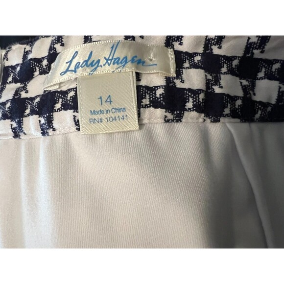 Lady Hagen Houndstooth Golf Skort  Size 14  Blue & Pink Activewear Pickleball - Picture 7 of 9